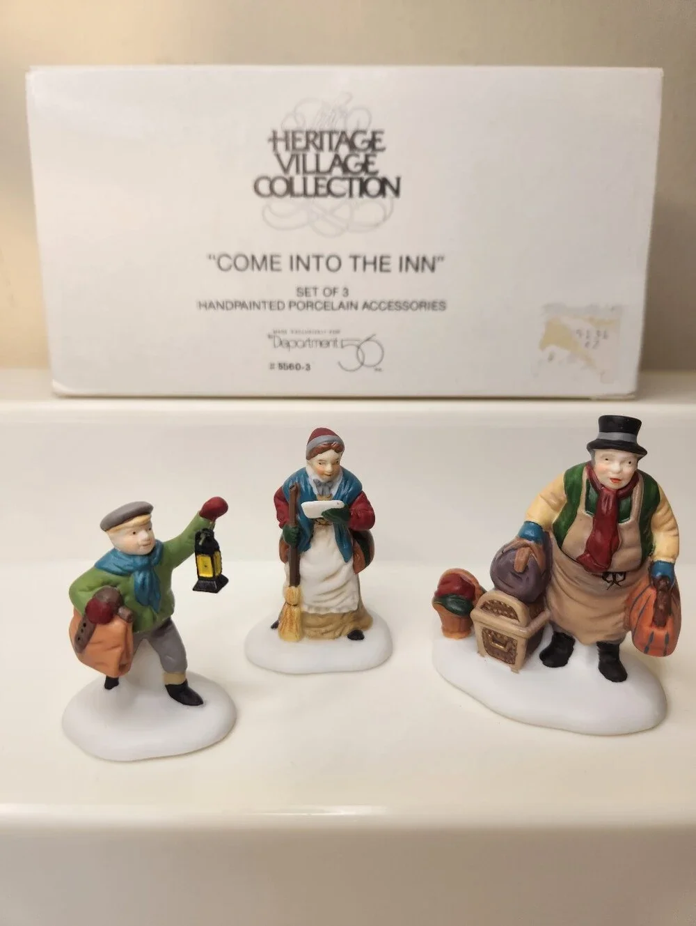 Department 56 Dickens Heritage Village “Come Into the Inn”-Set Of 3 Vintage